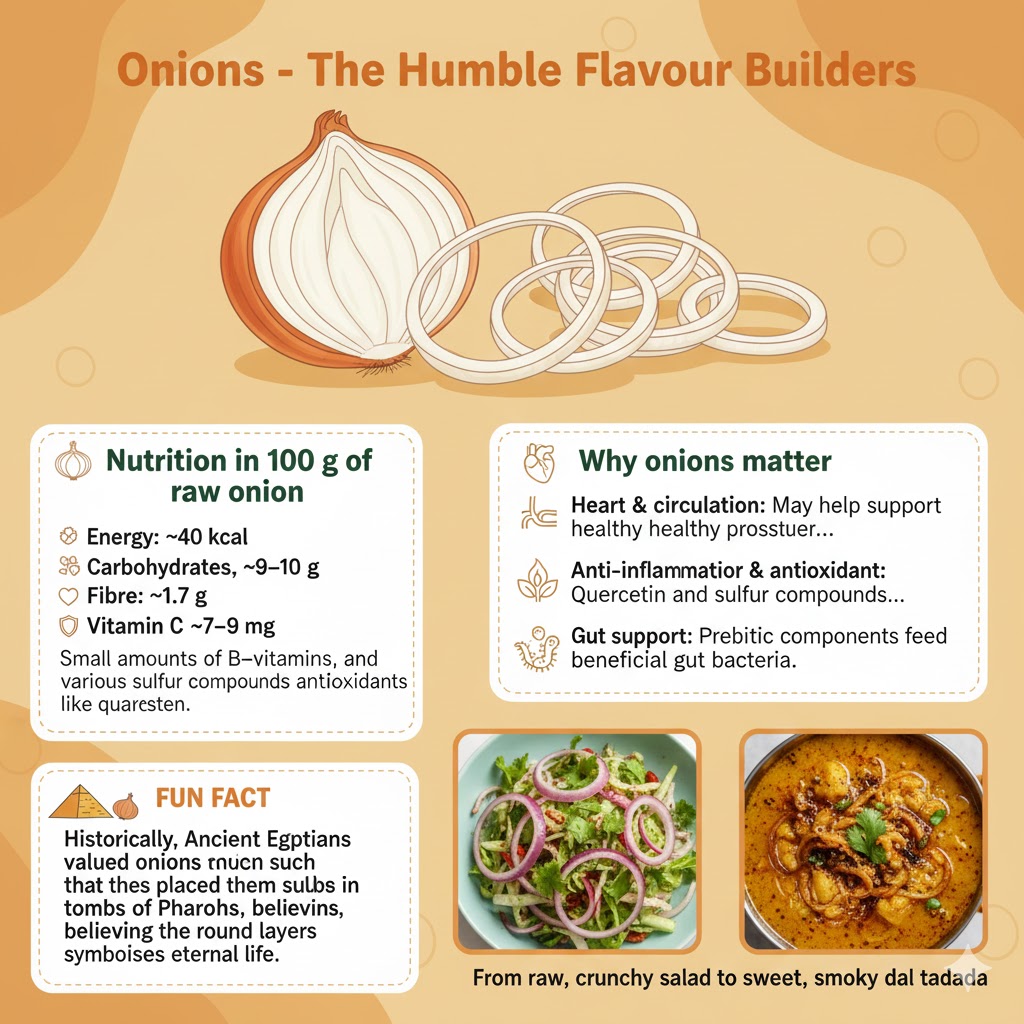 Whole onions and onion slices