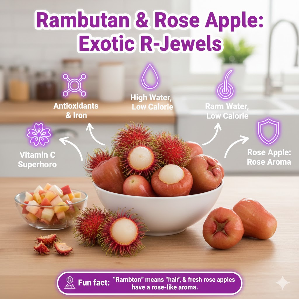Rose apple and rambutan