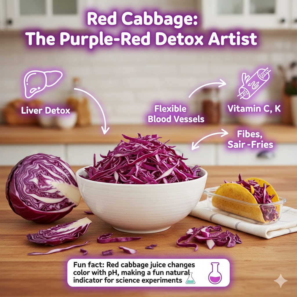 Shredded red cabbage