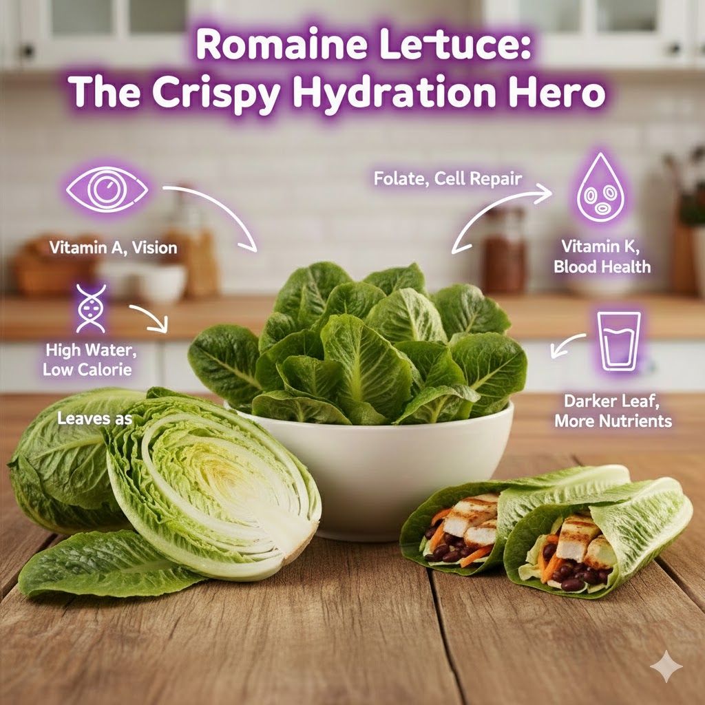 Romaine lettuce leaves