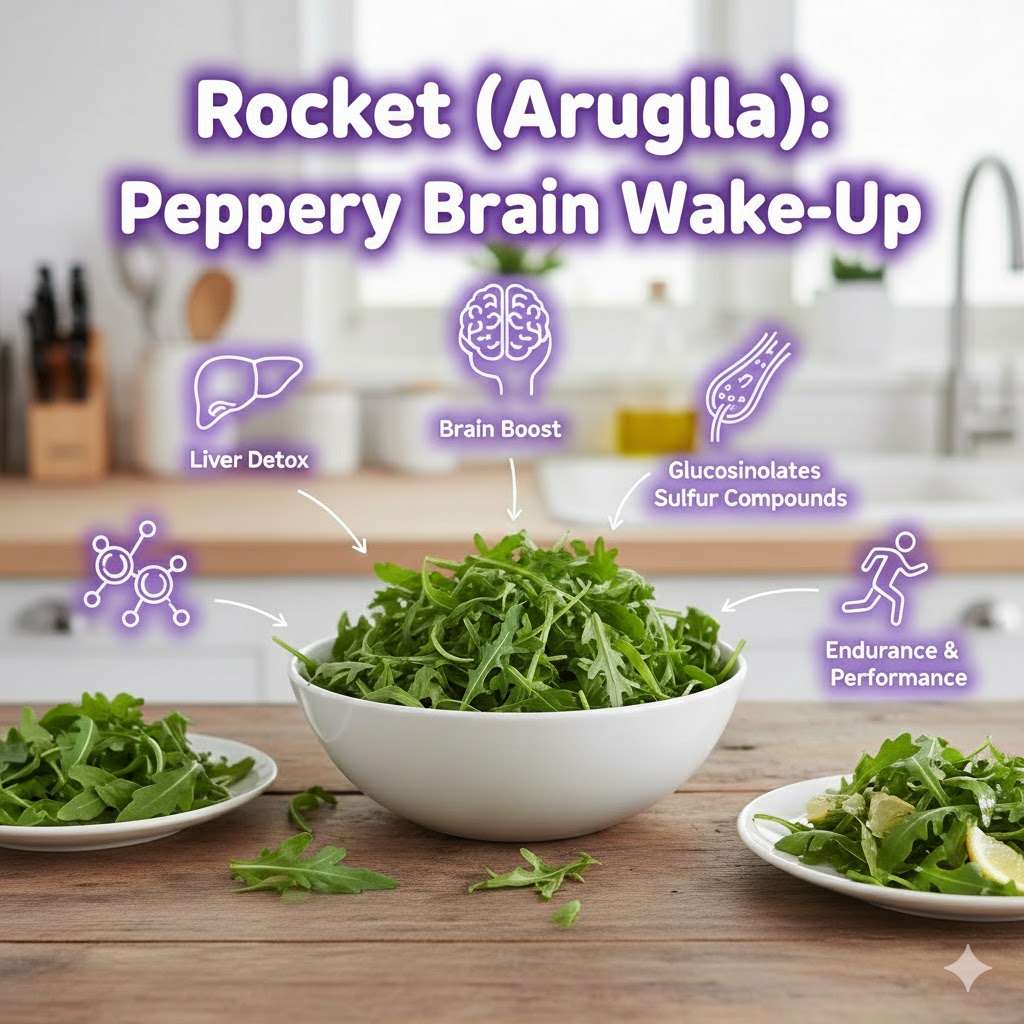 Rocket or arugula leaves